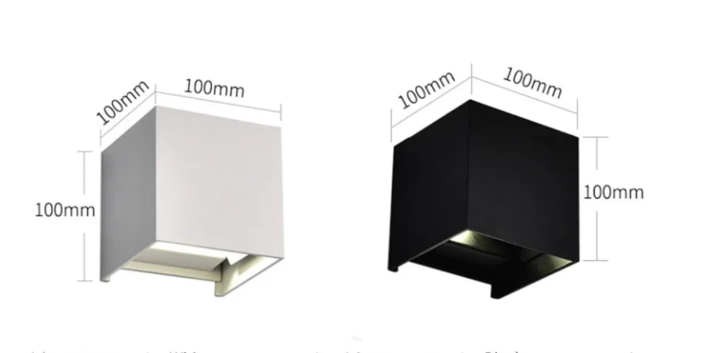 6W 12W Waterproof AC85-265V Surface Mounted LED Wall Light Modern Nordic Luminaire Indoor Wall Lamps Living Room Porch Outdoor
