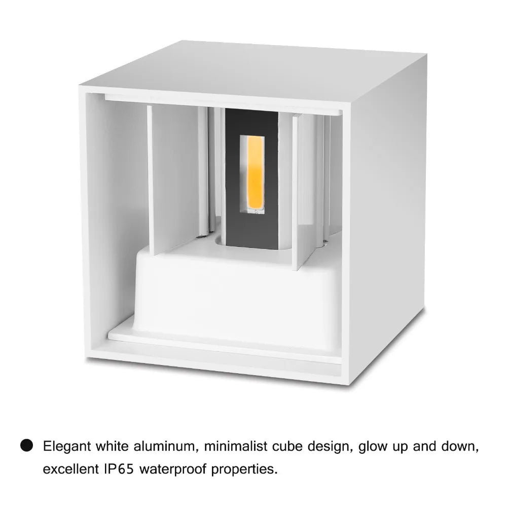 6W 12W Waterproof AC85-265V Surface Mounted LED Wall Light Modern Nordic Luminaire Indoor Wall Lamps Living Room Porch Outdoor